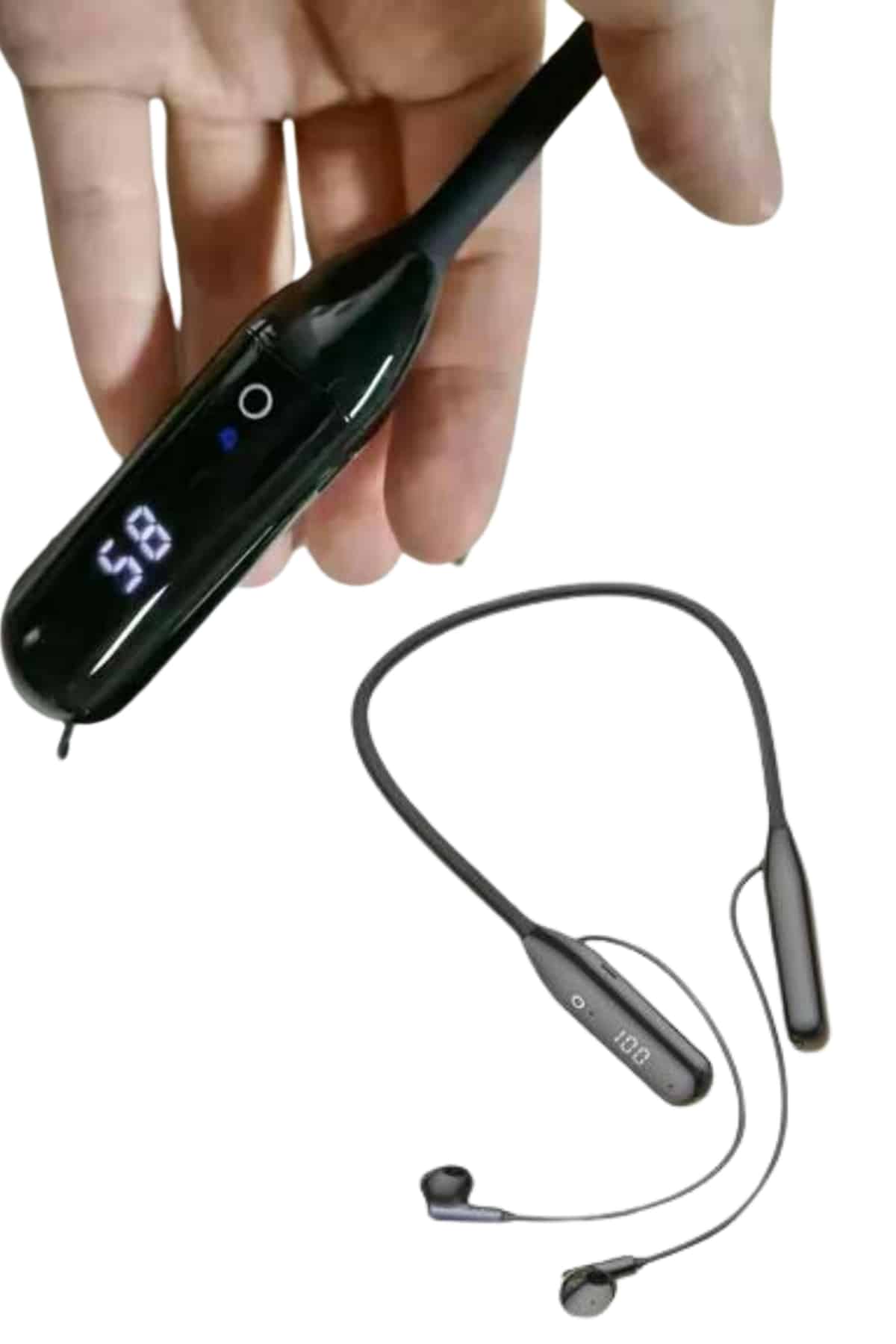 Kablolu Kulak İçi Bluetooth Kulaklık 100 Saat ANC Özellikli Boyun Bantlı