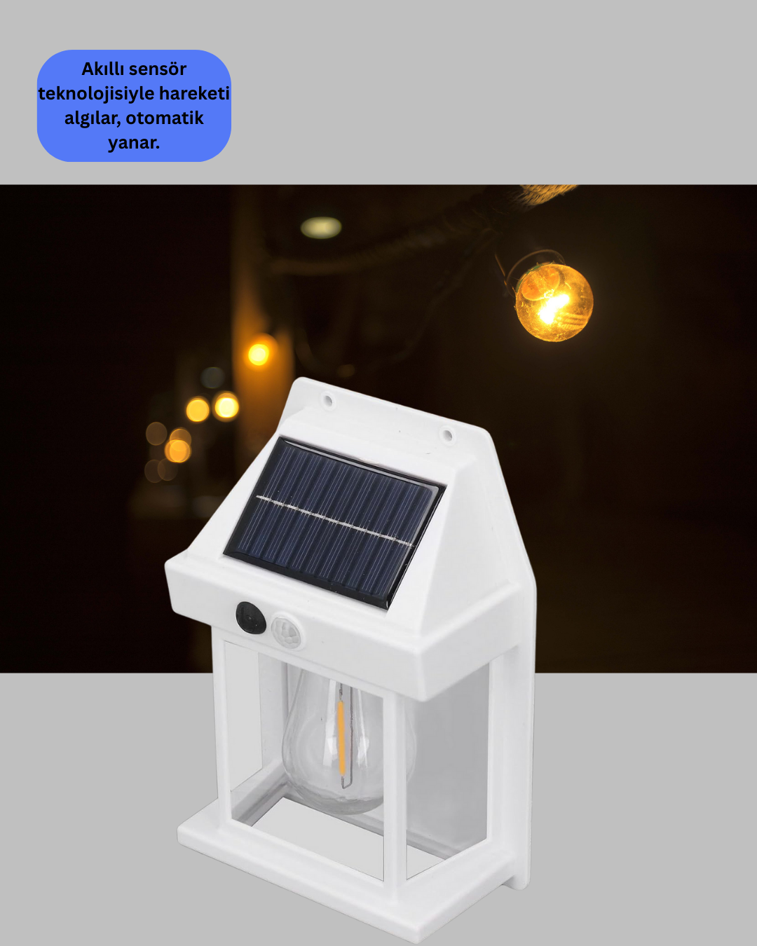Çok Modlu Güneş Enerjili Bahçe ve Balkon Lambası