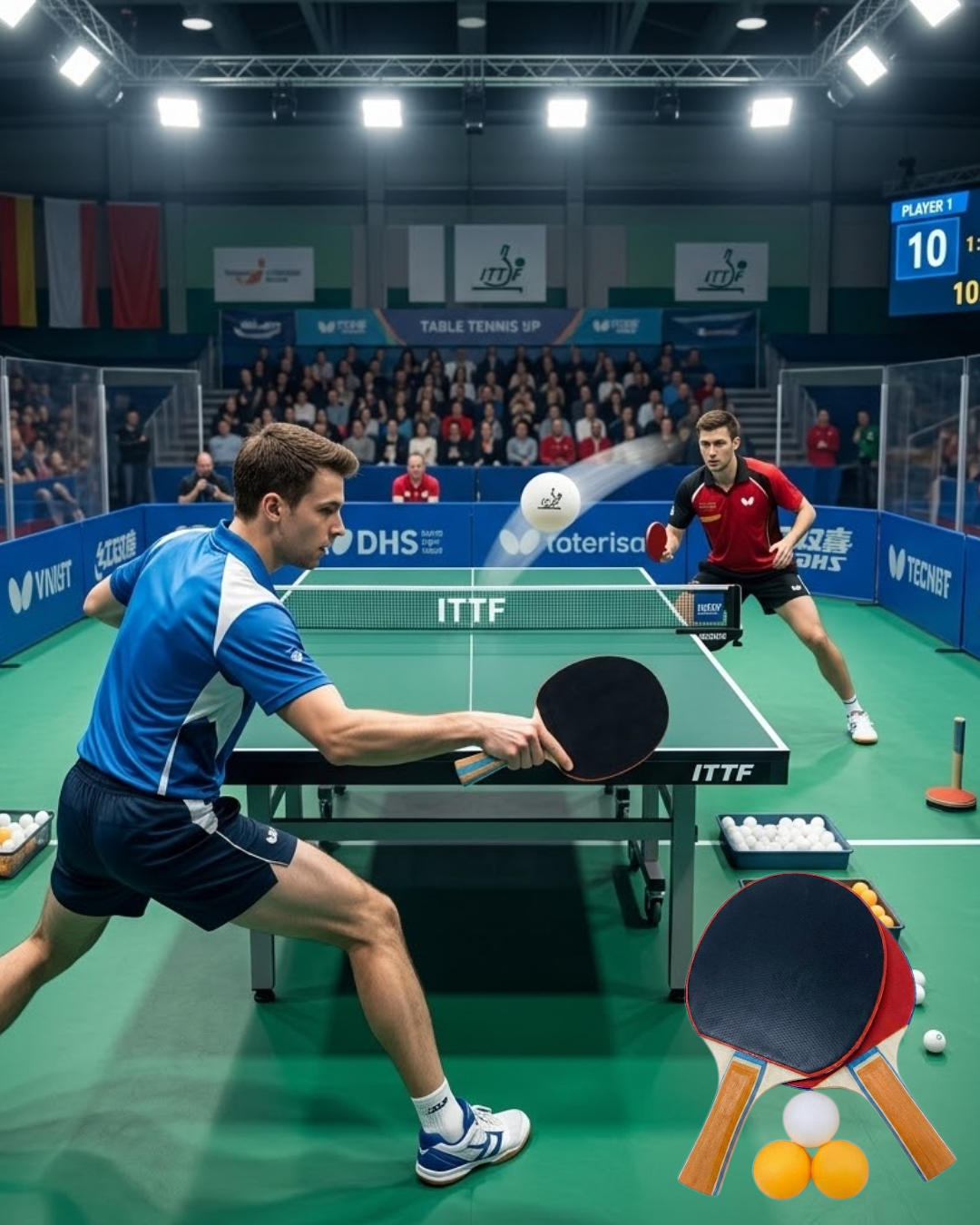 Masa Tenisi Oyun Seti 2 Raket 3 Top Evde Spor ve Eğlence