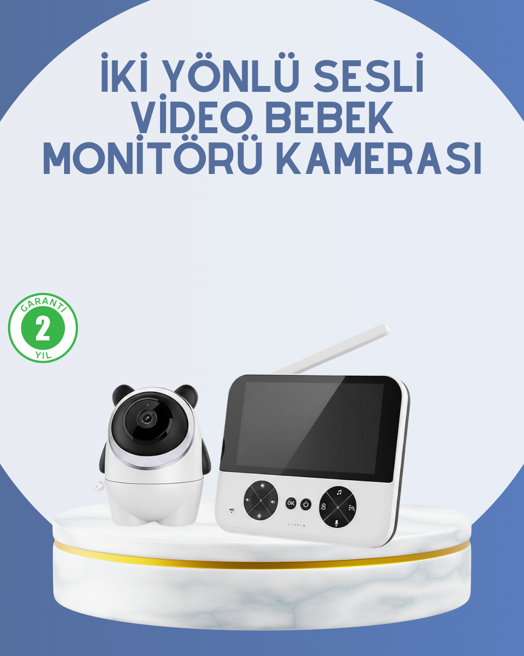 Kablosuz Bebek Monitörü 720P Görüntü ve Geniş Ekran