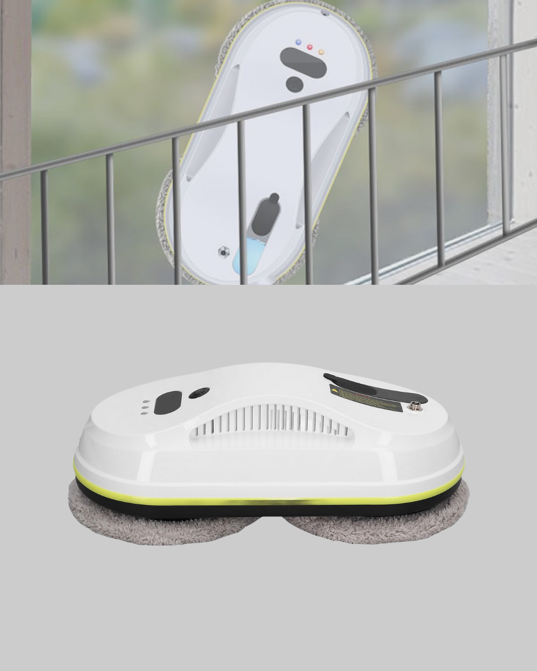 UPS Destekli Düşmeye Karşı Korumalı Cam Temizleme Robotu