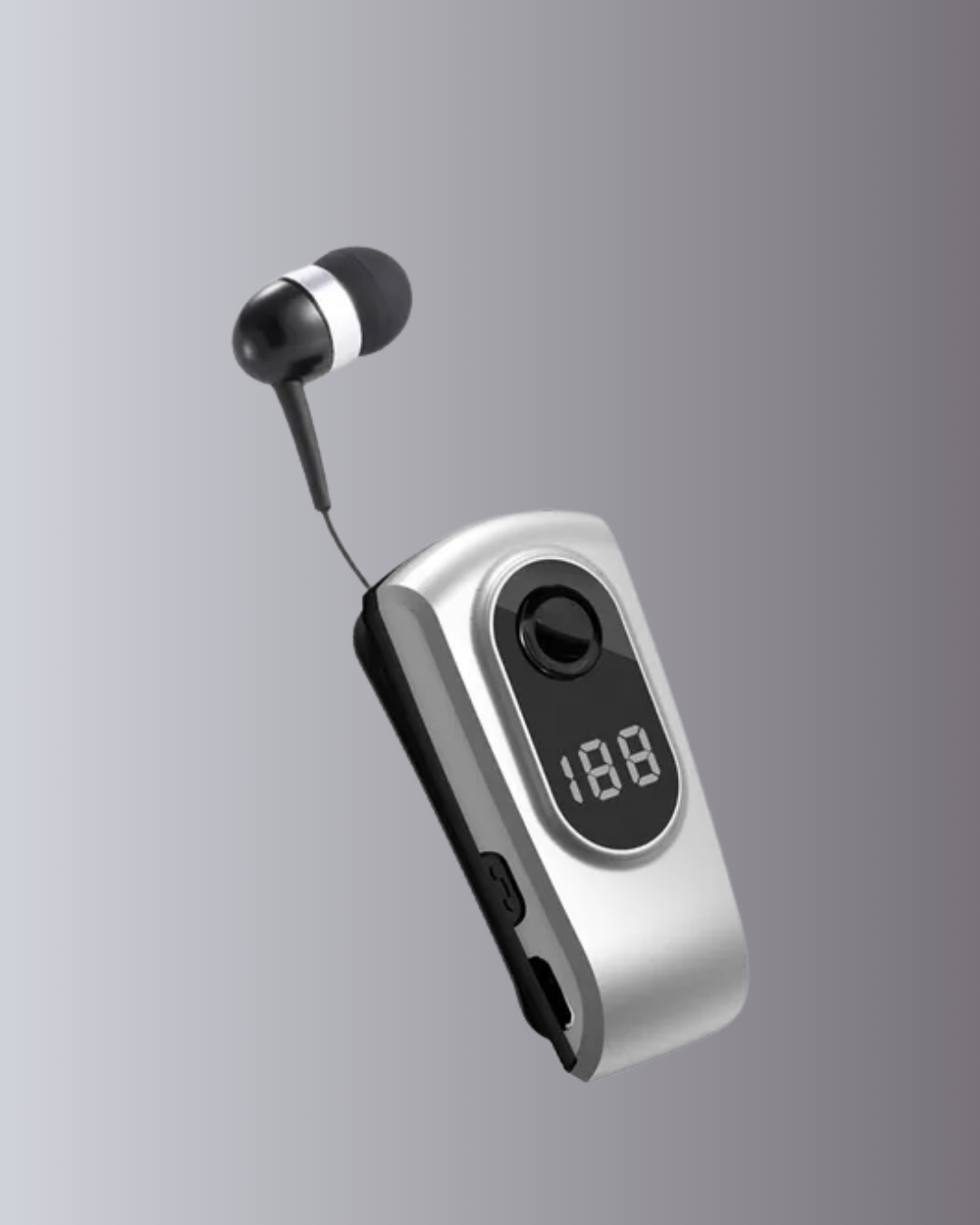 Profesyonel Bluetooth Kulaklık – Klipsli, Titreşimli, Dijital Göstergeli