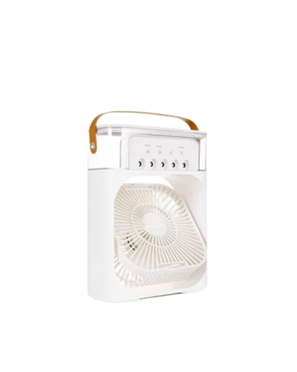 Mini Klima Fan | USB'li, 7 Renk Gece Işığı, 3'ü 1 Arada Fonksiyon