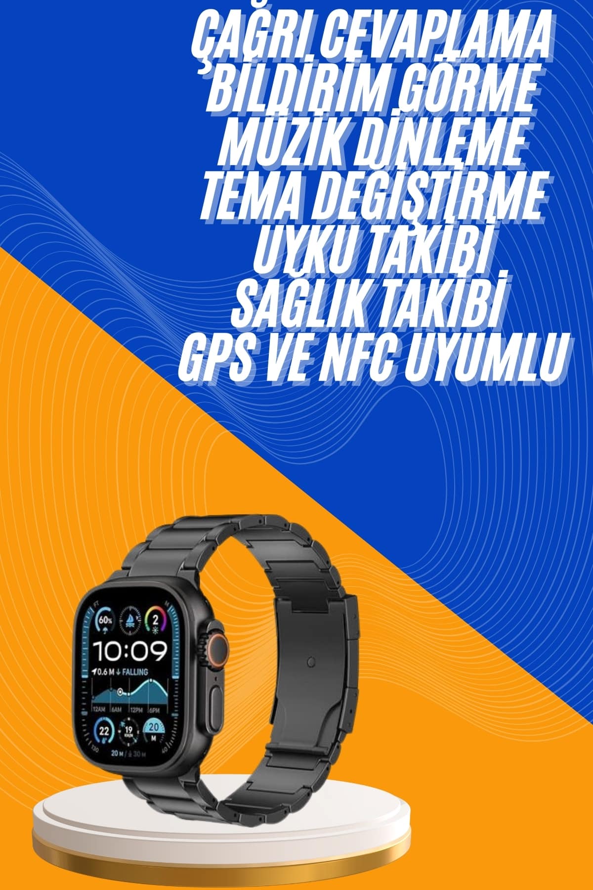 Akıllı Saat 3 Kordonlu Su Geçirmez, 15 Gün Pil Ömrü Adımsayar, Titreşim ve GPS Özelliği