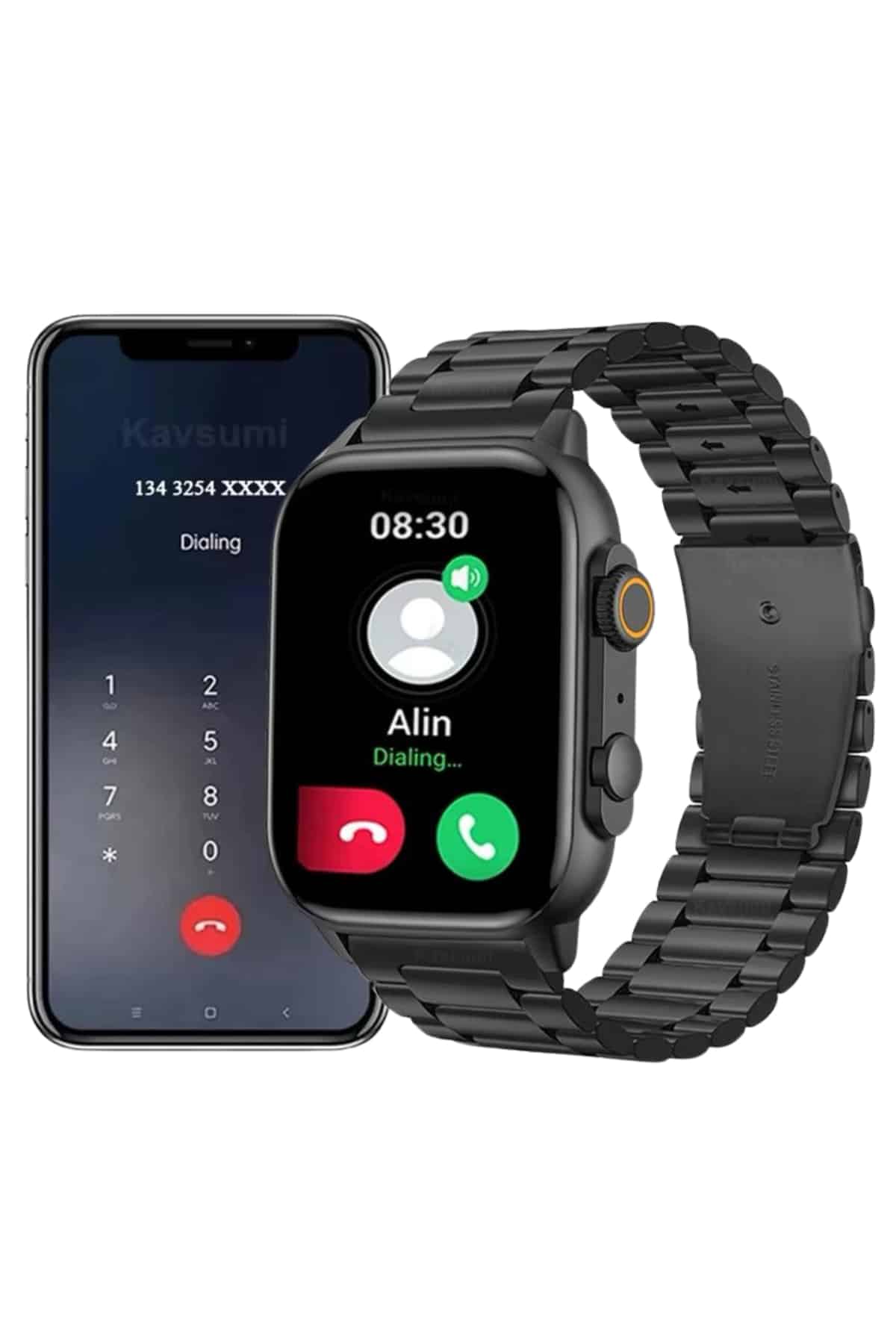 Akıllı Saat Arama Konuşma GPS ve NFC Özelliği 3 Kordonlu Amoled Ekran
