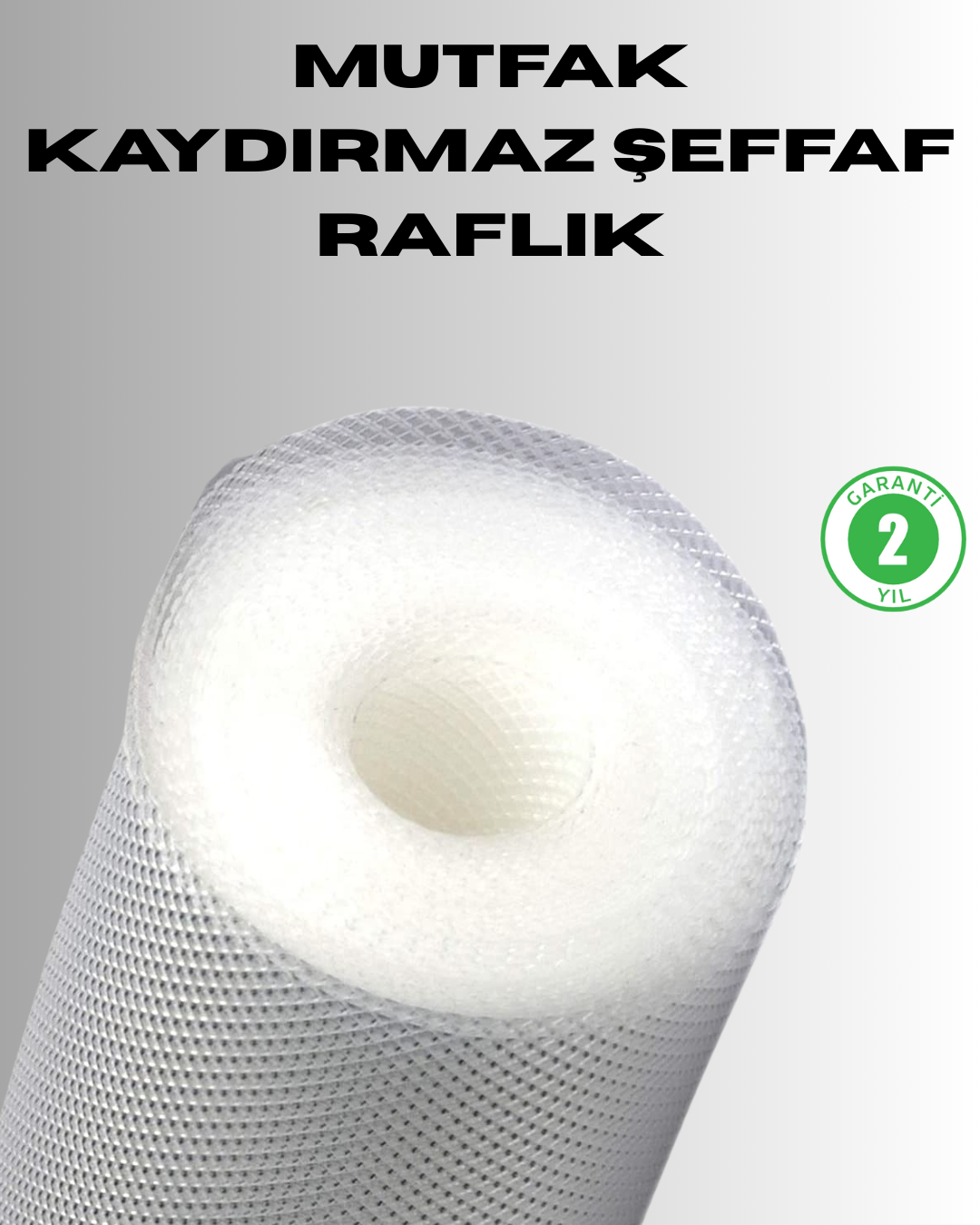 Kaydırmaz şeffaf raflık çekmece örtüsü 45x300 cm