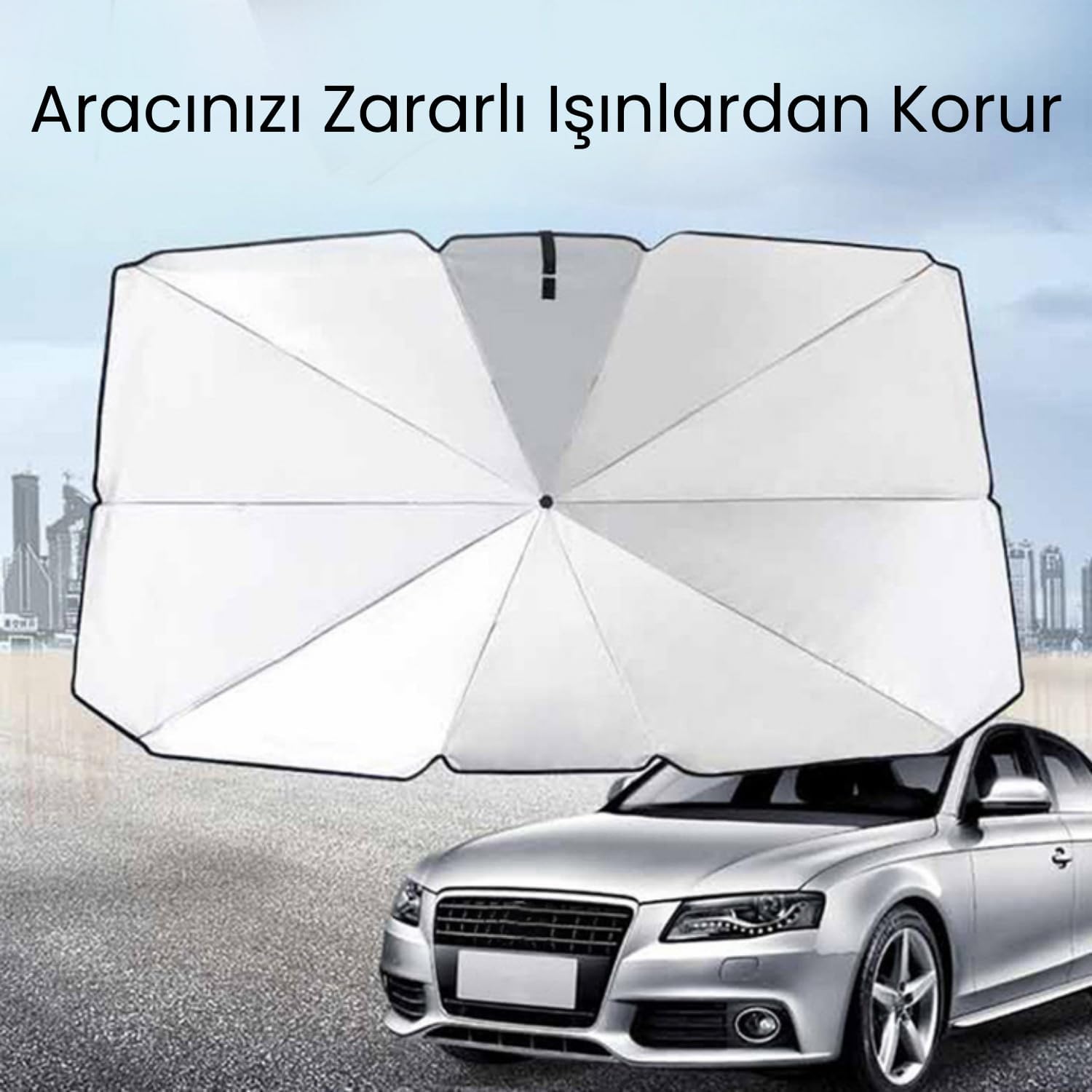 Toyota Yaris, VW Polo, Kia Rio, Fiat Punto, Hyundai Accent Blue Uyumlu Oto Şemsiye