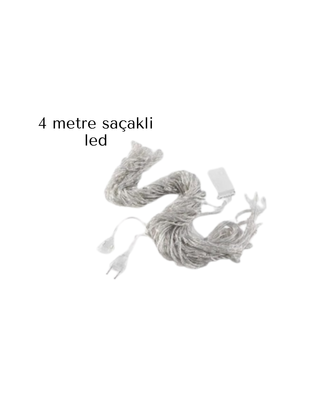SAÇAKLI 4 METRE PERDE LED