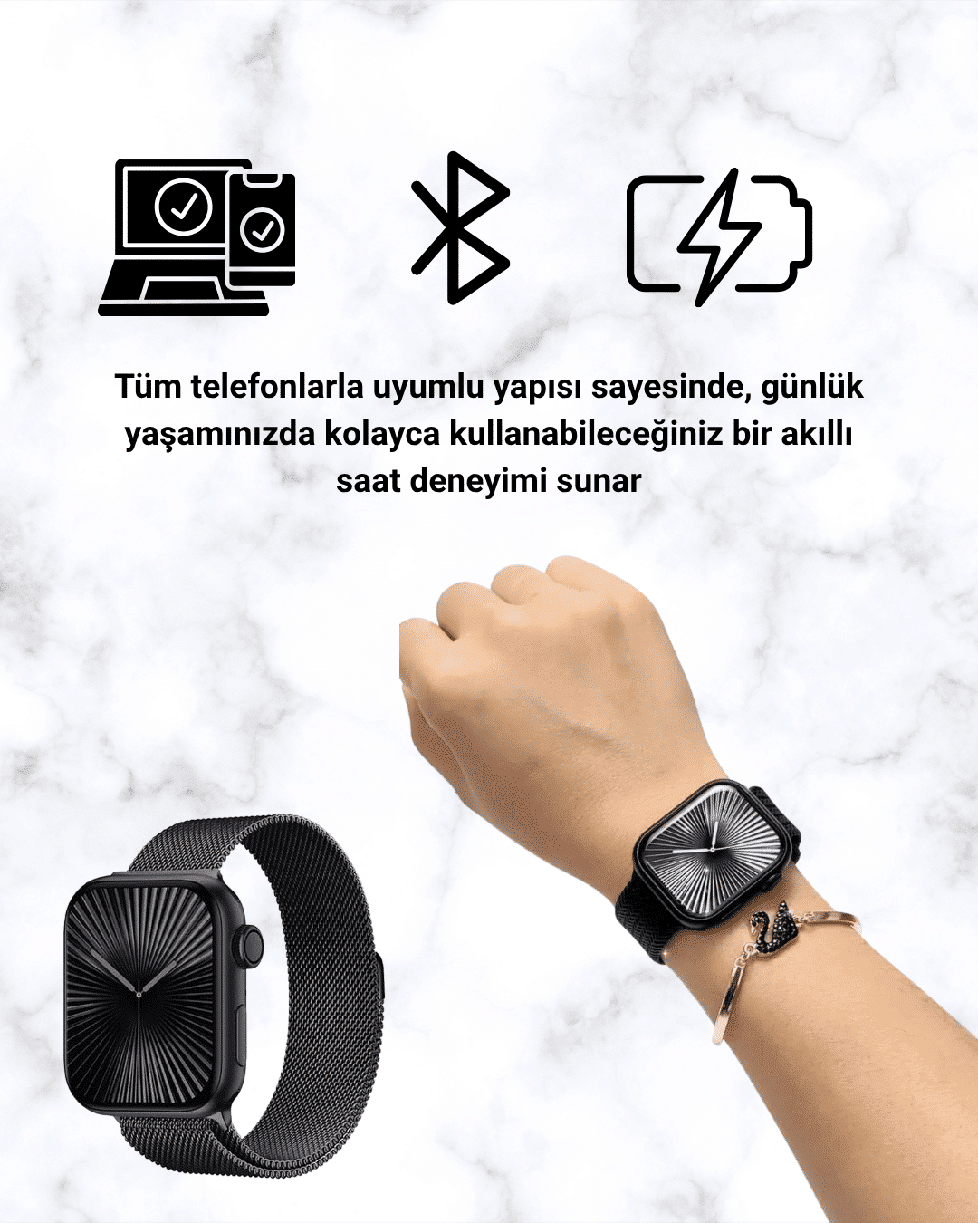 SQ-16 Mini Series 10 Akıllı Saat | Spor Modları, Bildirim ve Müzik Kontrolü