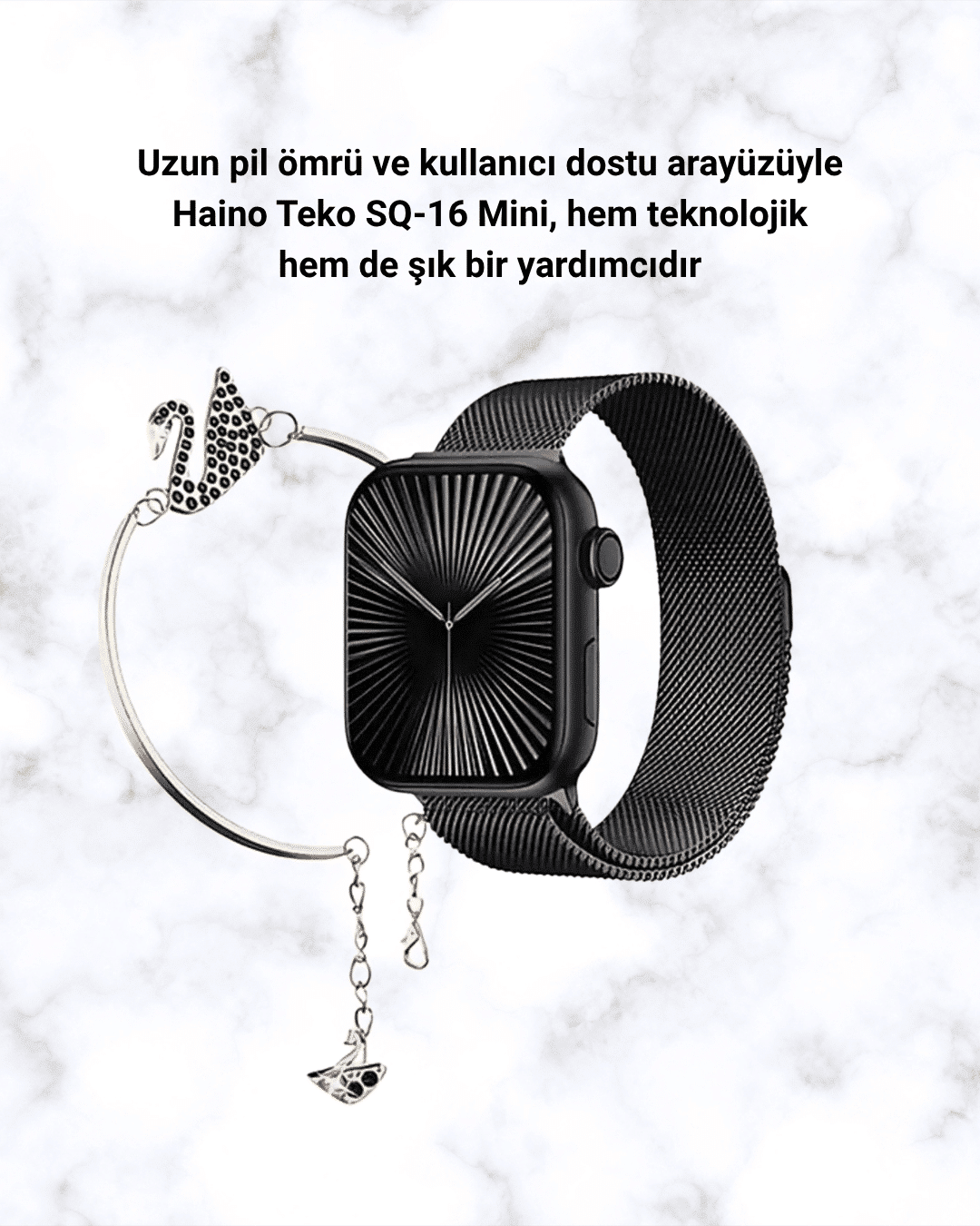 SQ-16 Mini Series 10 Akıllı Saat | Spor Modları, Bildirim ve Müzik Kontrolü
