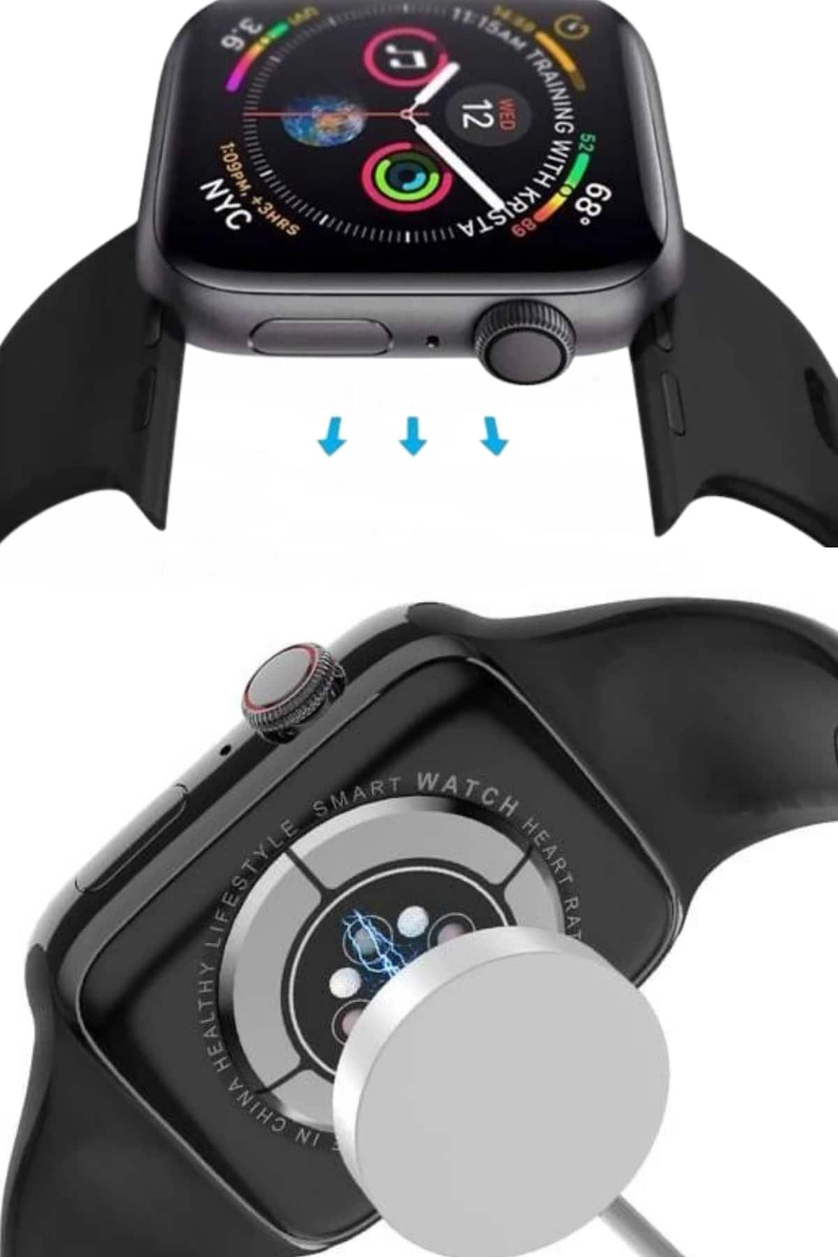 Yeni Model Akıllı Saat Dokunmatik Ekran Unisex Amoled Ekran 44 mm