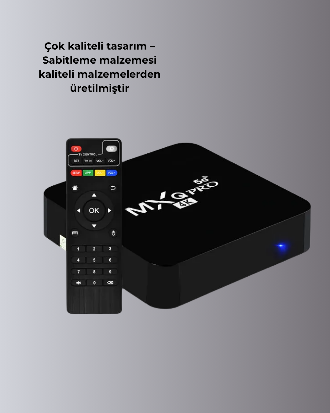4K Ultra HD TV Box – 2GB RAM, 16GB Hafıza, Android Akıllı Medya Oynatıcı