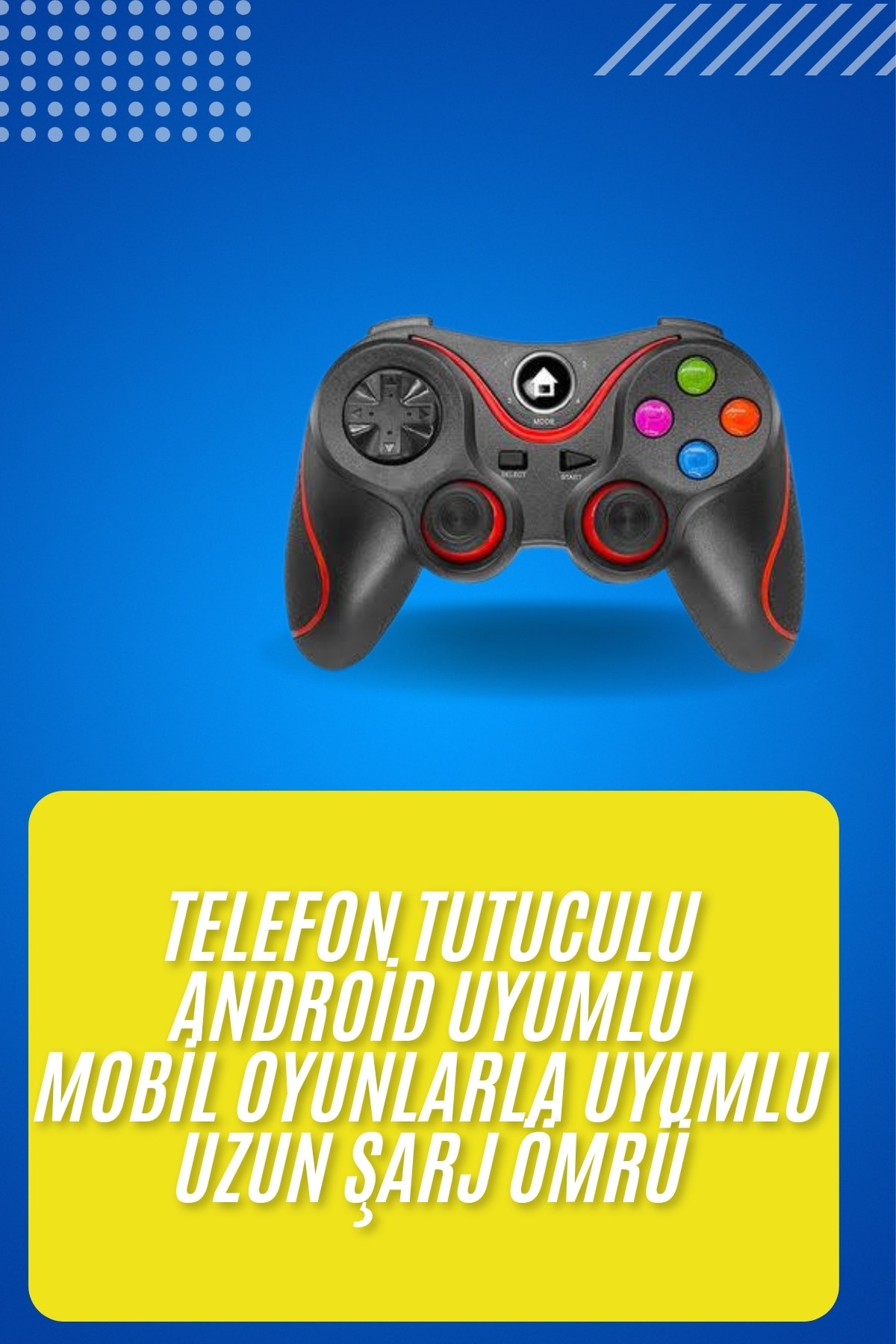 Kablosuz Oyun Kolu Bluetooth Joystick Gamepad Android Uyumlu