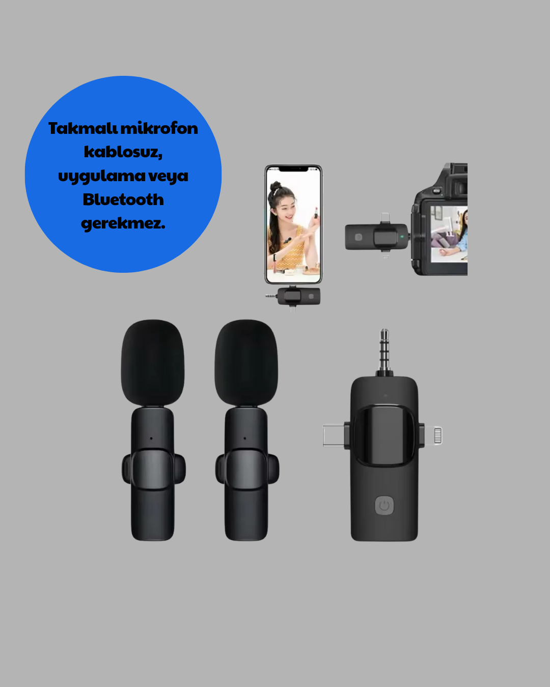 Küçük Boyutlu Mikrofon - 8 Saat Kullanım
