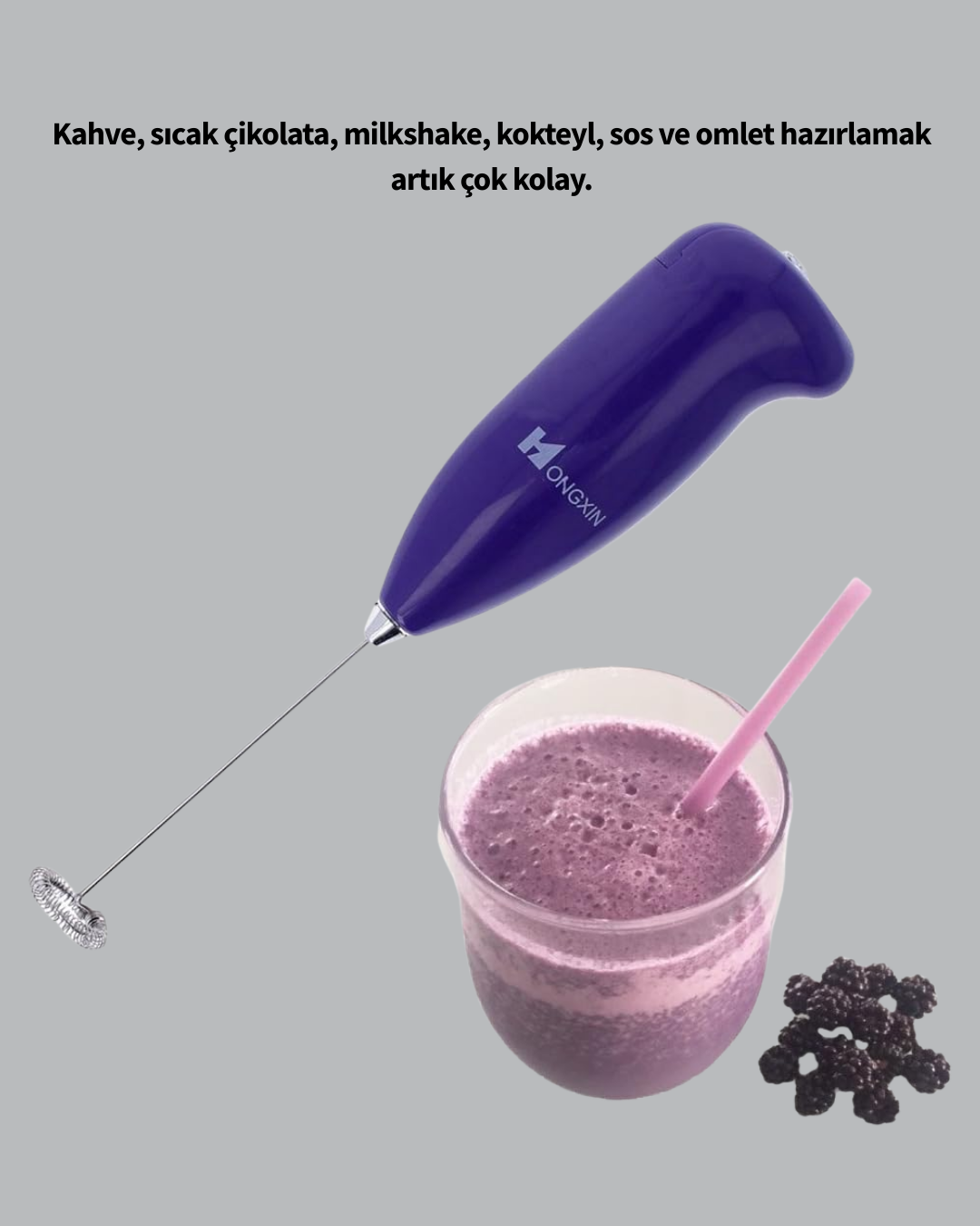 El Tipi Pratik Mikser – Kahve, Süt, Bebek Maması ve Yumurta Çırpıcı