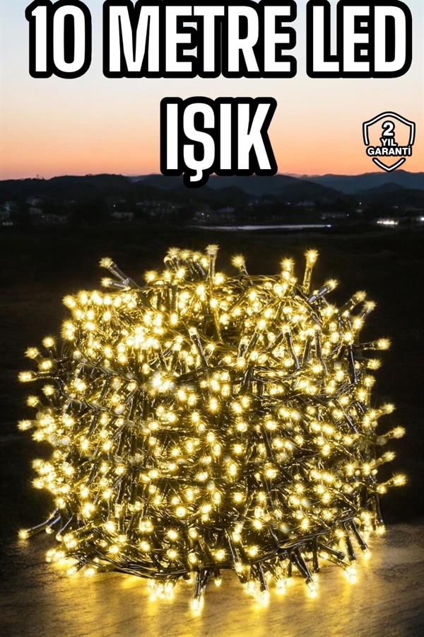 Led Işık 10 Metre Gün Işığı Parlak ve Doğal Ağaç Süsleme