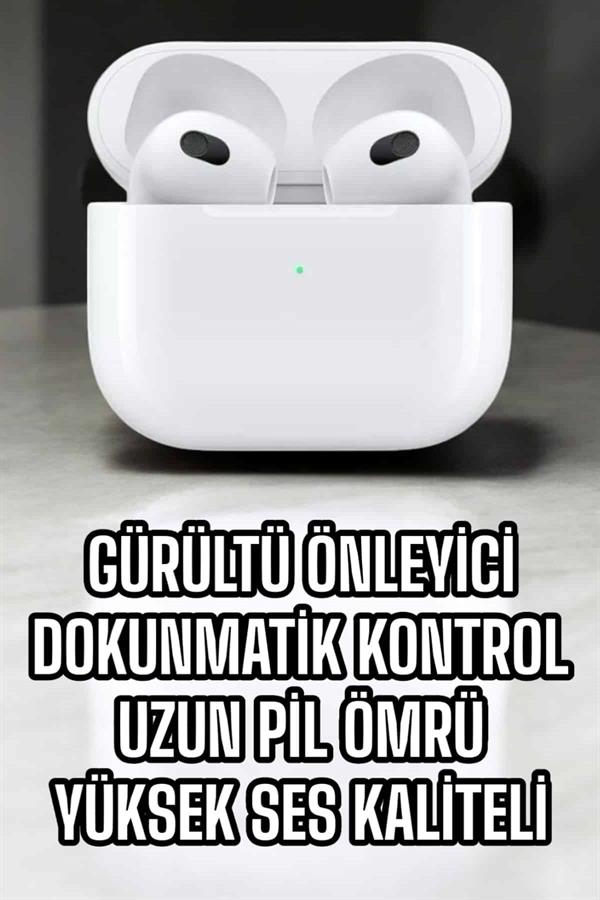 Bluetooth Kulaklık 3.Nesil Kablosuz Uzun Pil Ömrü Dokunmatik Kontrol Yeni Nesil