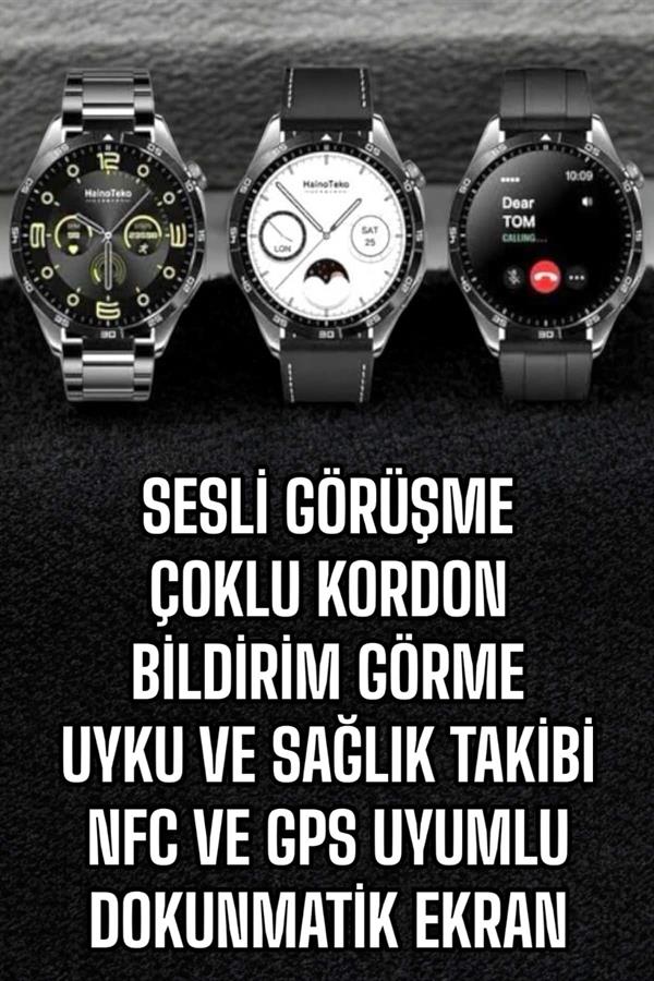 Akıllı Saat Titreşimli Pusula Nabız ve Tansiyon Ölçer NFC Uyumlu