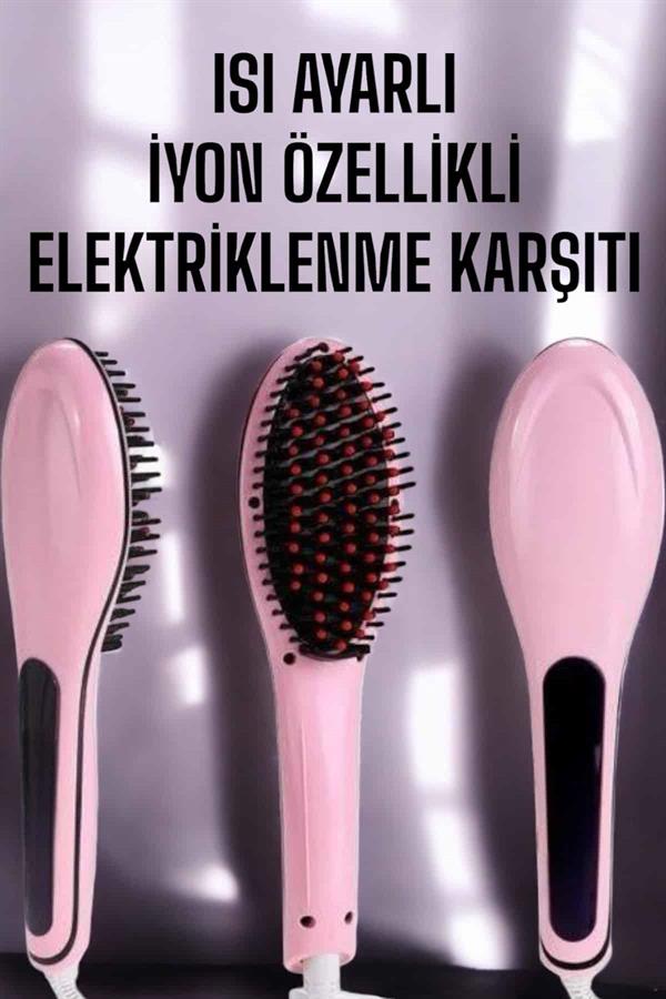 Fön Tarağı Saç Düzleştirici Sıkı Dişli Isı Ayarlı Elektriklenme Karşıtı