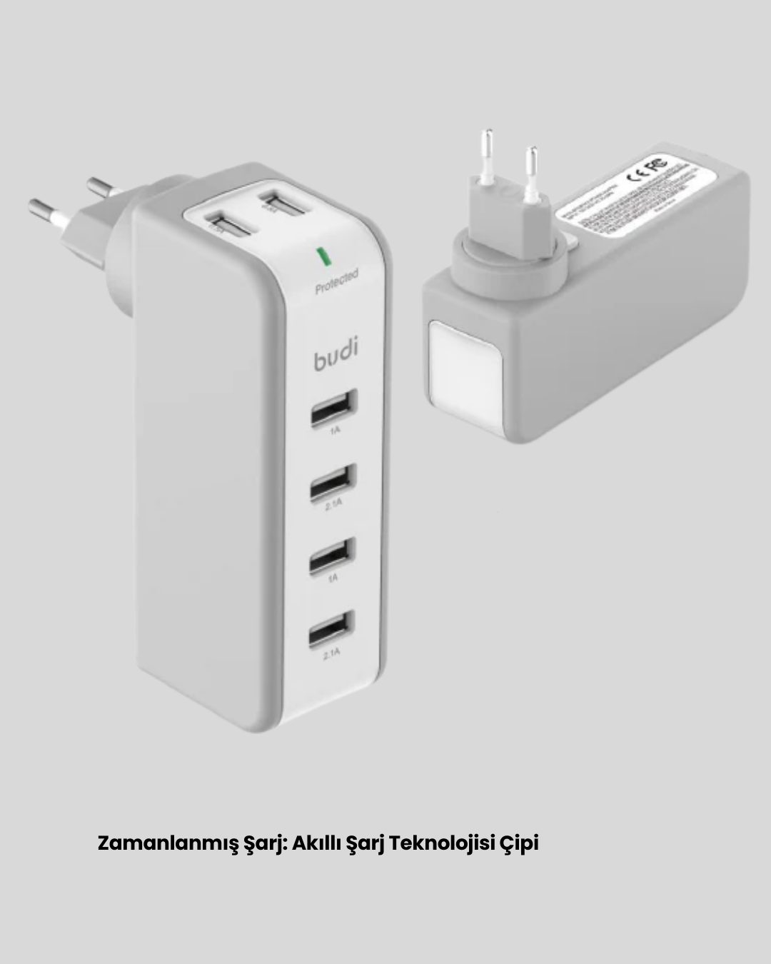Hızlı Şarj Destekli Zaman Ayarlı USB Şarj Adaptörü
