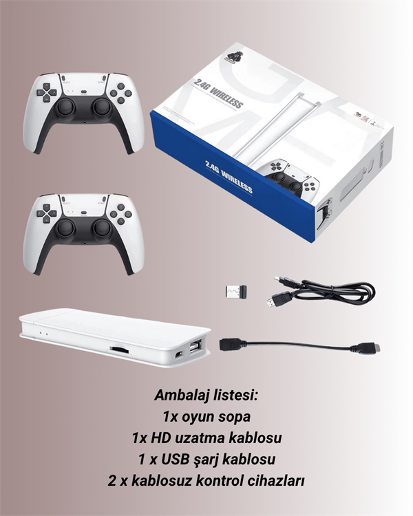 HDMI Çıkışlı Çift Kablosuz Kollu Retro Game Stick – M15