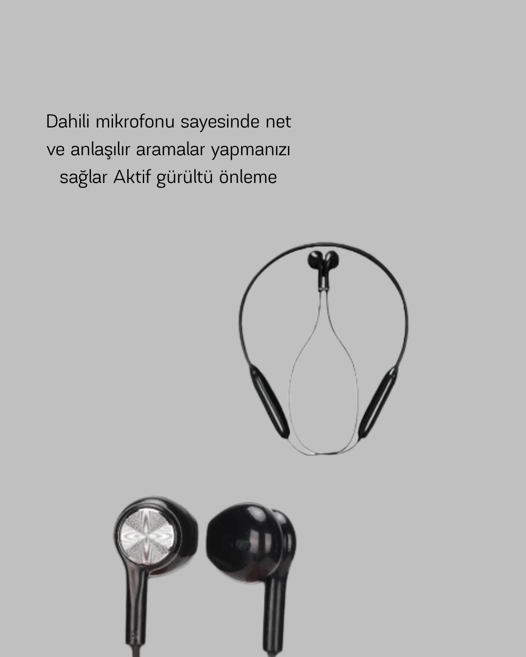ANC Özellikli Kablosuz Bluetooth Kulaklık – Gürültü Engelleme, Eller Serbest Arama