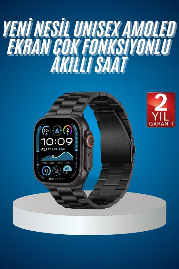 Akıllı Saat 3 Kordonlu Waterproof Adımsayar, Titreşim ve GPS Özelliği