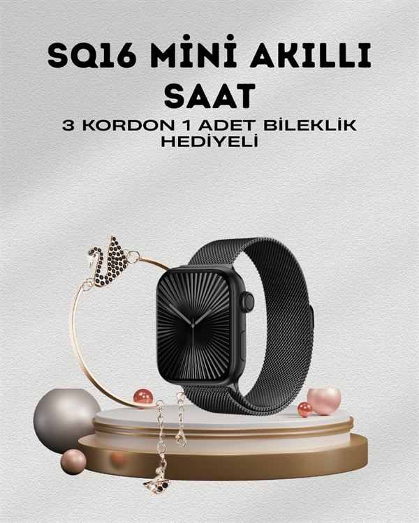 SQ-16 Mini Series 10 – Dokunmatik Akıllı Saat | Kalp Ritmi, SpO2, Uyku Takibi