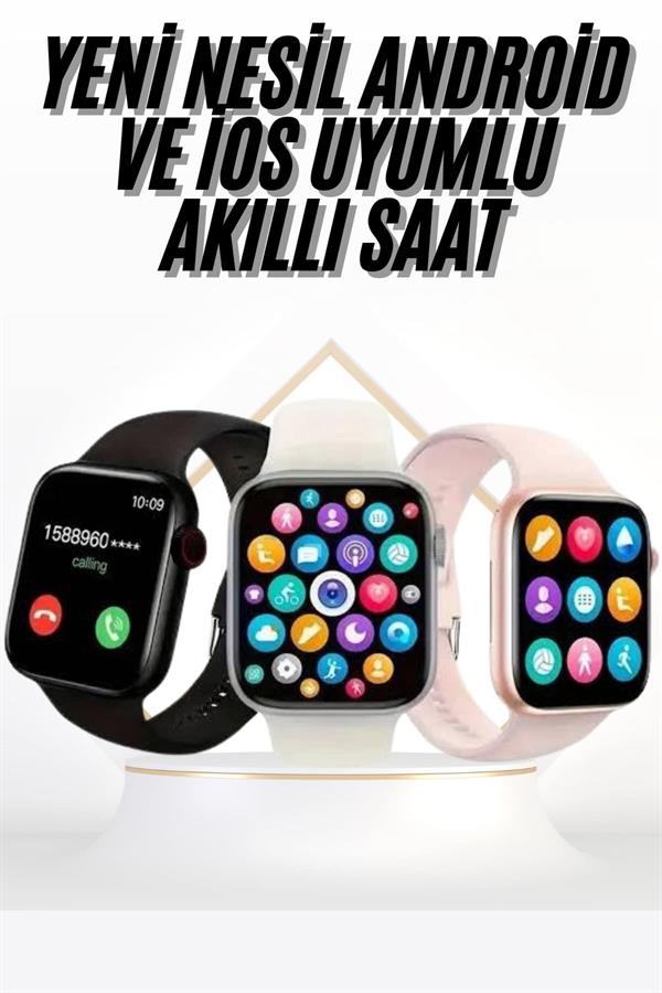 Akıllı Saat Uyku ve Sağlık Takibi Arama Cevaplama 44 MM Amoled Ekran