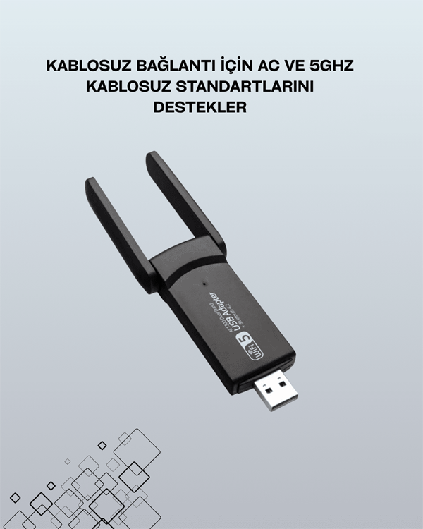 Realtek Chipsetli 5G Destekli Yüksek Hızlı Ağ Adaptörü