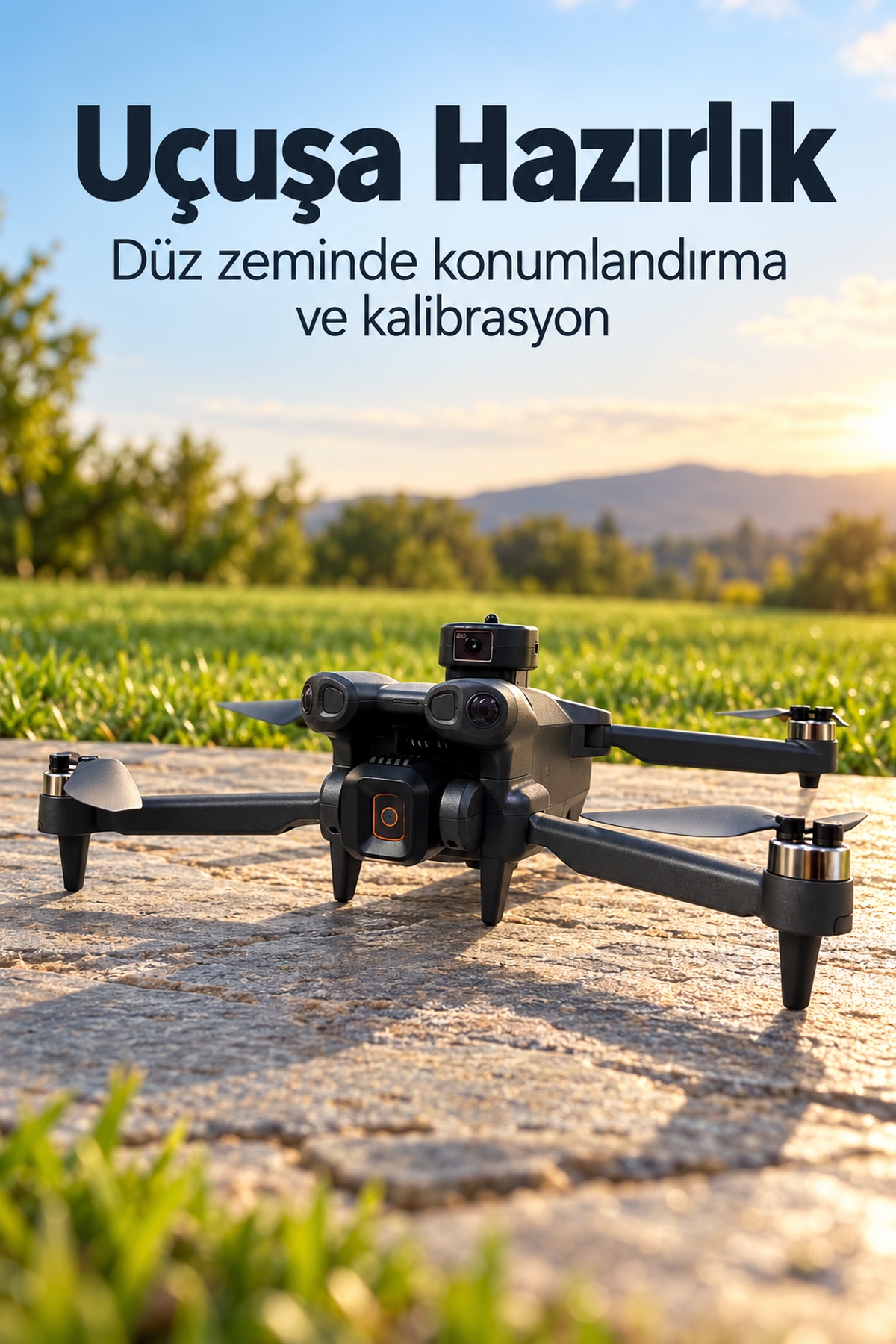 GPS Özellikli Kameralı Drone Ekranlı Kumandalı Katlanır Gövde