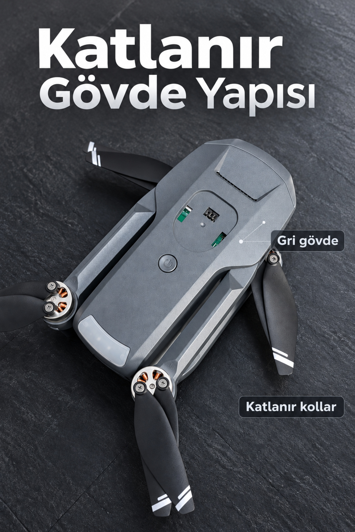 GPS Özellikli Kameralı Drone Ekranlı Kumandalı Katlanır Gövde