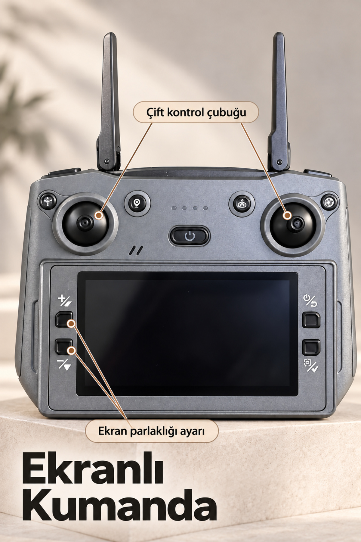 GPS Özellikli Kameralı Drone Ekranlı Kumandalı Katlanır Gövde