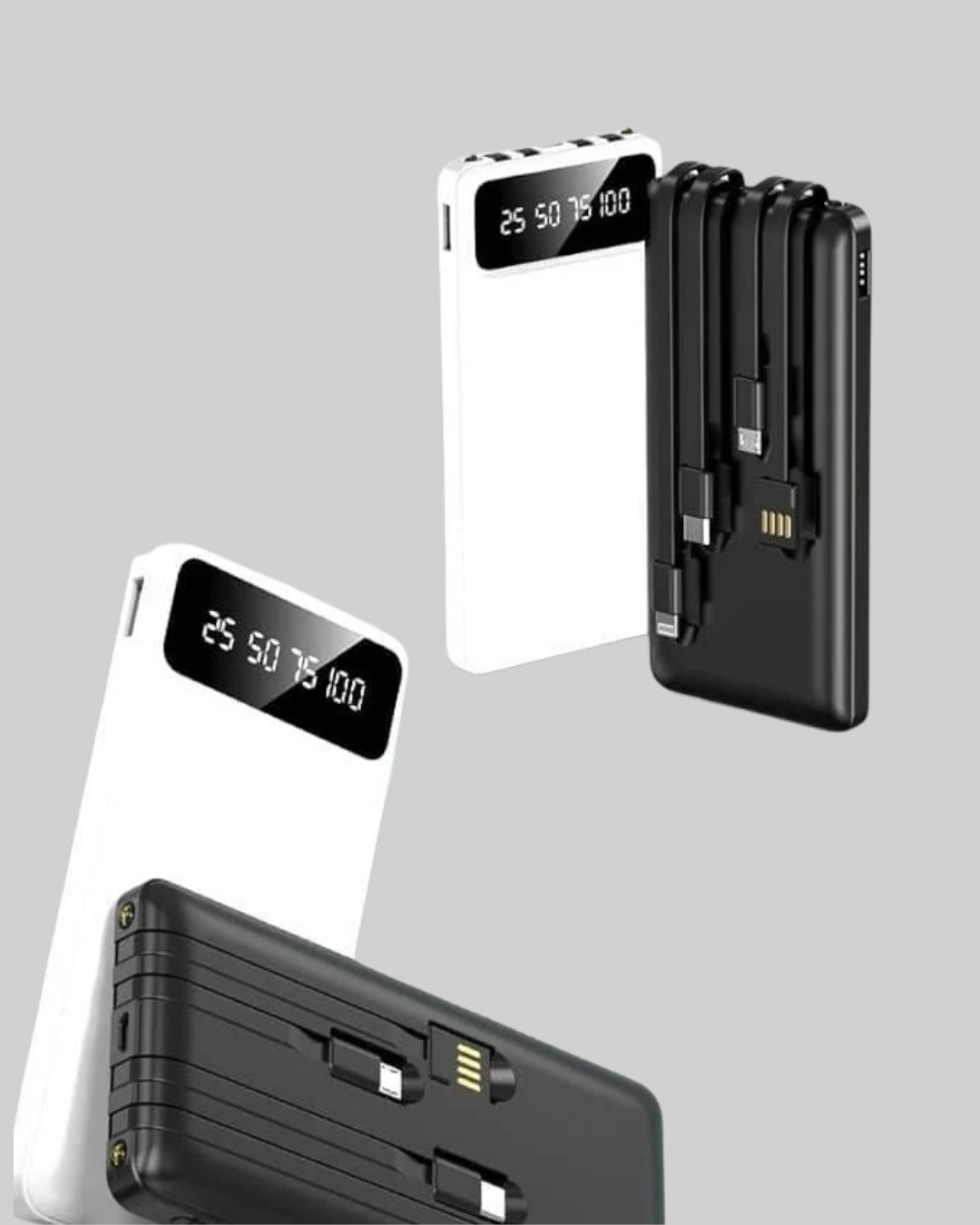 Hızlı Şarj Destekli 20.000mAh Powerbank USB Type-C Lightning LCD