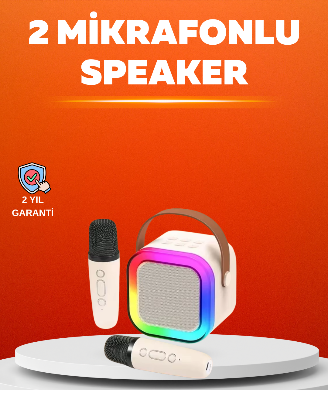 Ses Efektli Mikrofonlu Kablosuz Karaoke Sistemi