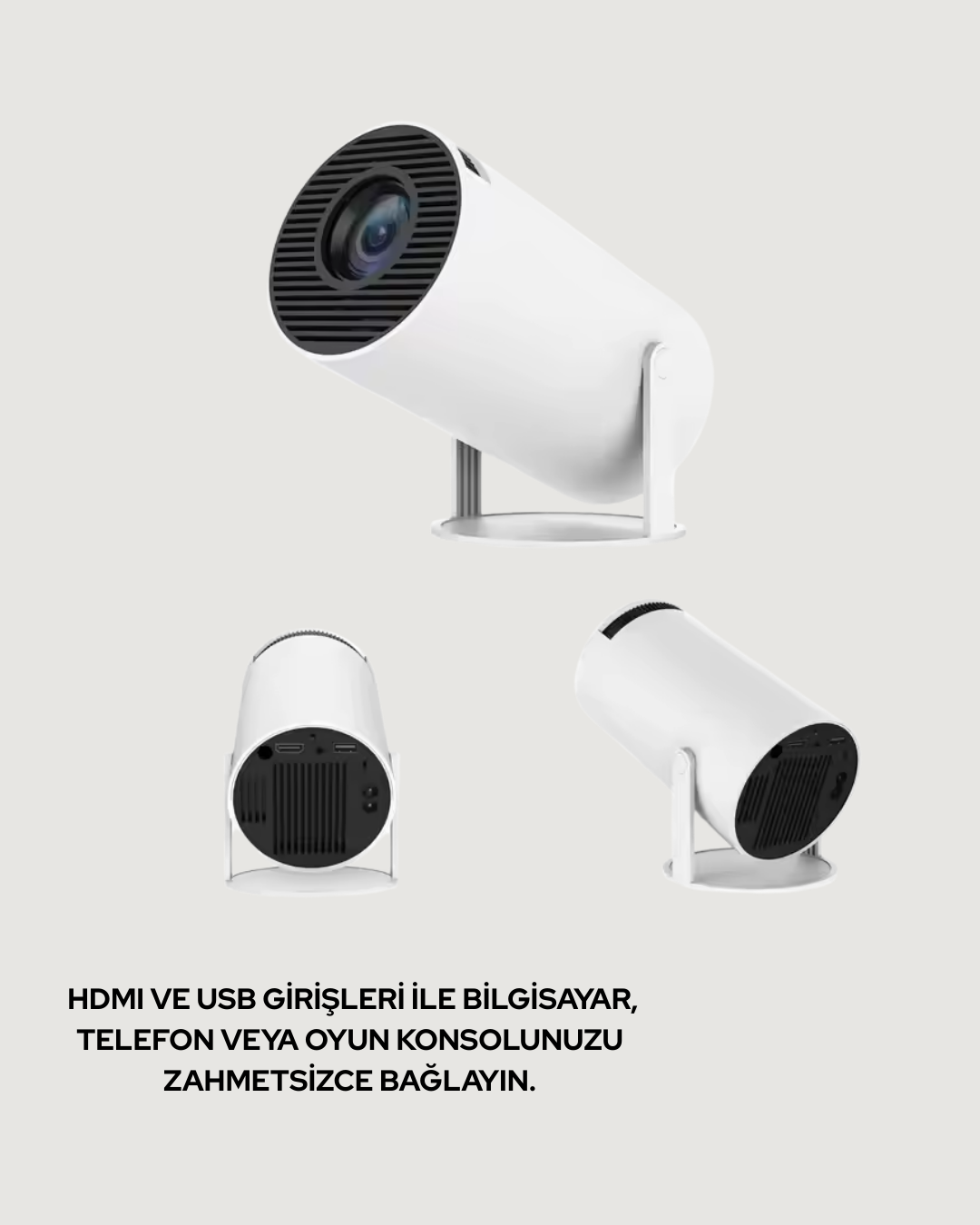Kablosuz ve Kablolu Bağlantı Seçenekli Ev Tipi Projeksiyon