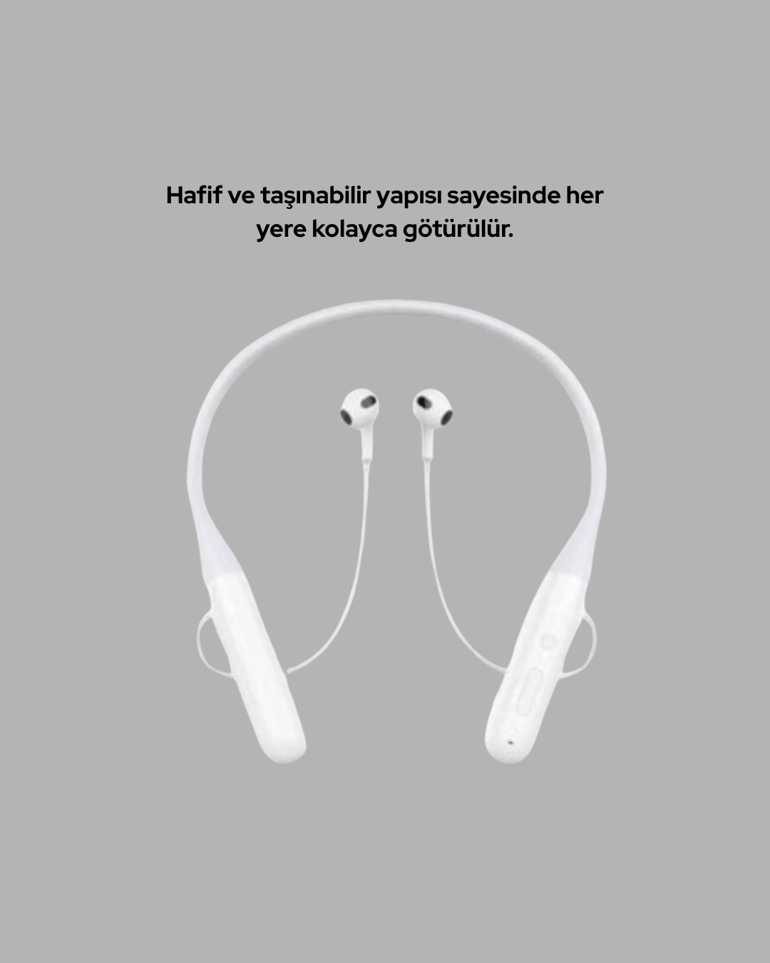 100 Saat Pil Ömrü Boyun Askılı Bluetooth Kablosuz Kulaklık