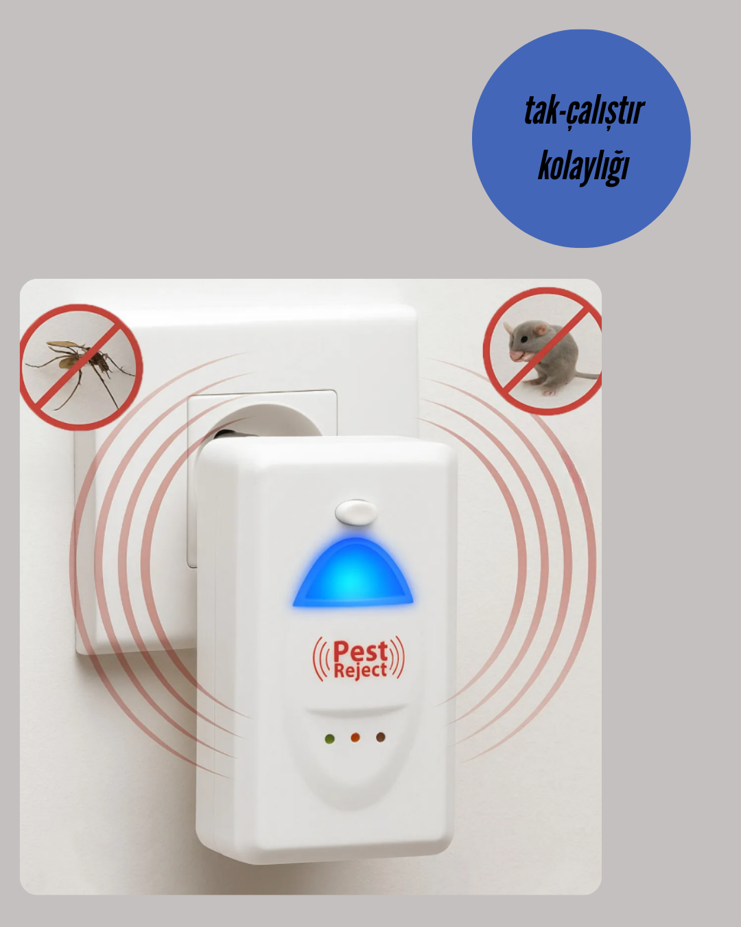 Elektrikli Böcek ve Fare Kovucu Prizden Çalışan