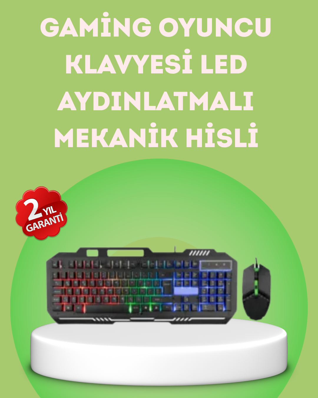 Gaming Klavye ve Mouse Seti PG8018 – Dayanıklı Tuşlar, Hızlı Komut