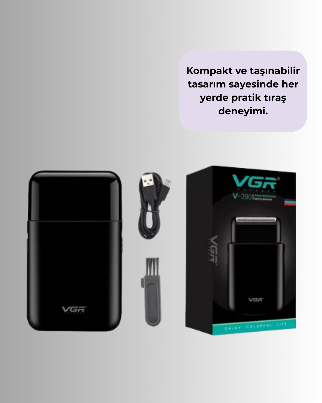 45 Dakika Çalışma Süreli Şarjlı Tıraş Makinesi | ABS Gövdeli
