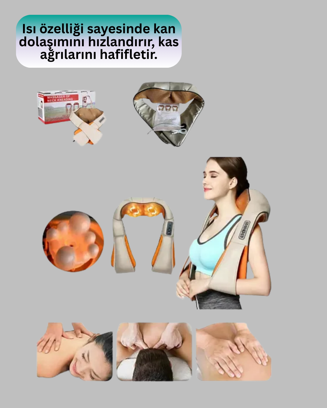 Profesyonel Ovmalı Masaj Aleti Isıtmalı Vücut Masajı İçin Pratik Kullanım