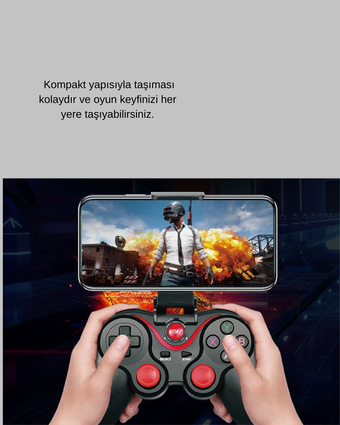 Ergonomik Tasarımlı Şarjlı Kablosuz Gamepad
