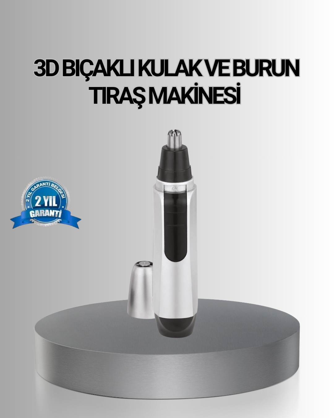 Kişisel Burun ve Kulak Tıraş Makinesi 3D Kavisli Bıçak ve Kompakt Tasarım