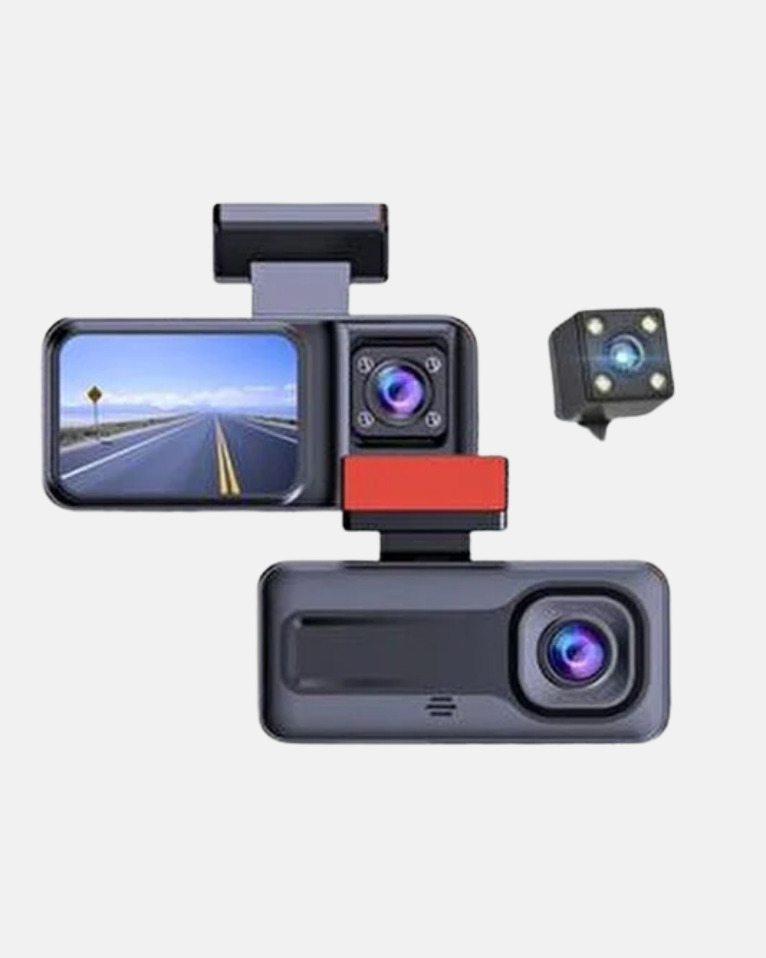 Üç Kameralı Dash Cam 170° Geniş Açılı Full HD Gece Görüşlü