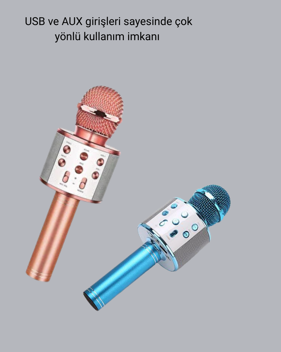 Bluetooth Karaoke Mikrofon – Yüksek Ses Kalitesi, Yankı Efektli, Uzun Ömürlü Pil