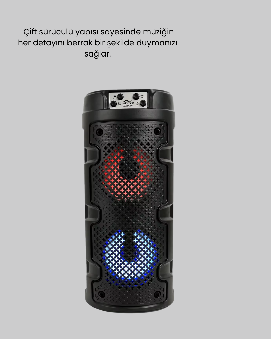 Kablosuz Stereo Hoparlör USB + SD Kart + AUX Destekli Bluetooth 5.0