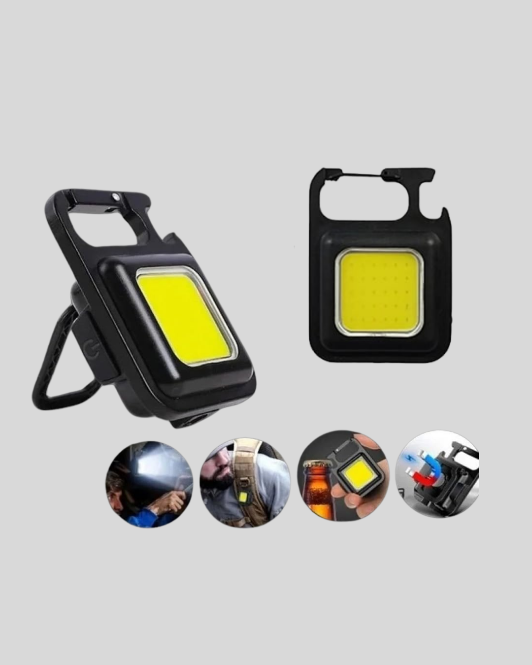 USB Şarjlı 800 Lümen LED Fener – Mini Boy, 3 Işık Modlu, Anahtarlık Tipi El Feneri