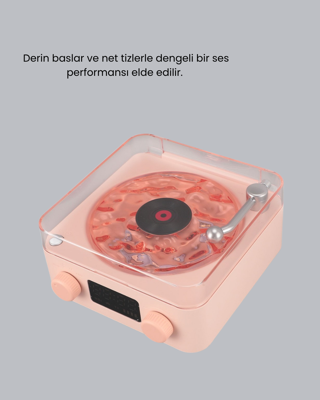 Gece Lambası Stereo Bluetooth Hoparlör Dijital Saat Su Dalgası Efektli 3-ü-1 Cihaz