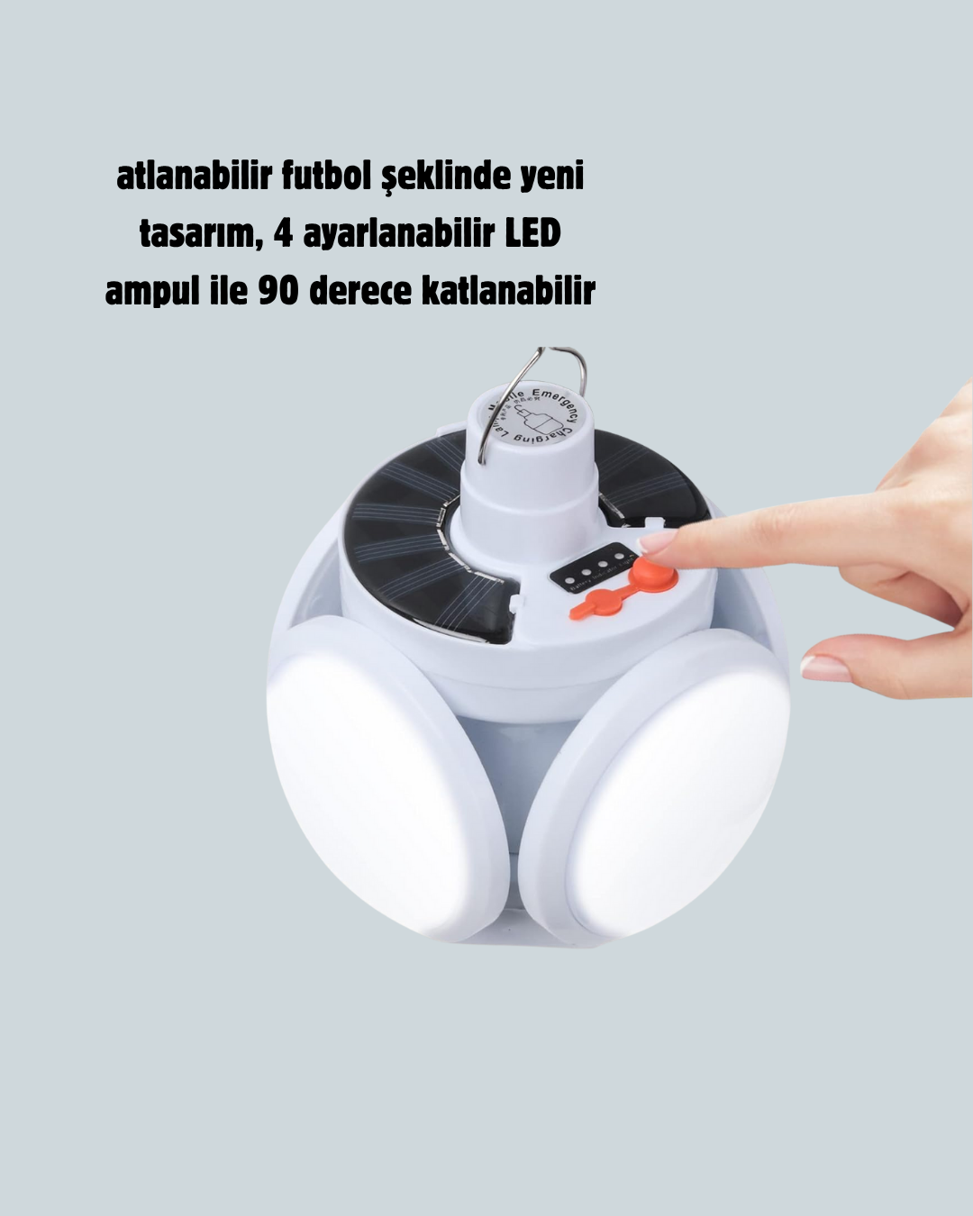 IPX4 Suya Dayanıklı, Katlanabilir LED Kamp Lambası ve Acil Durum Işığı
