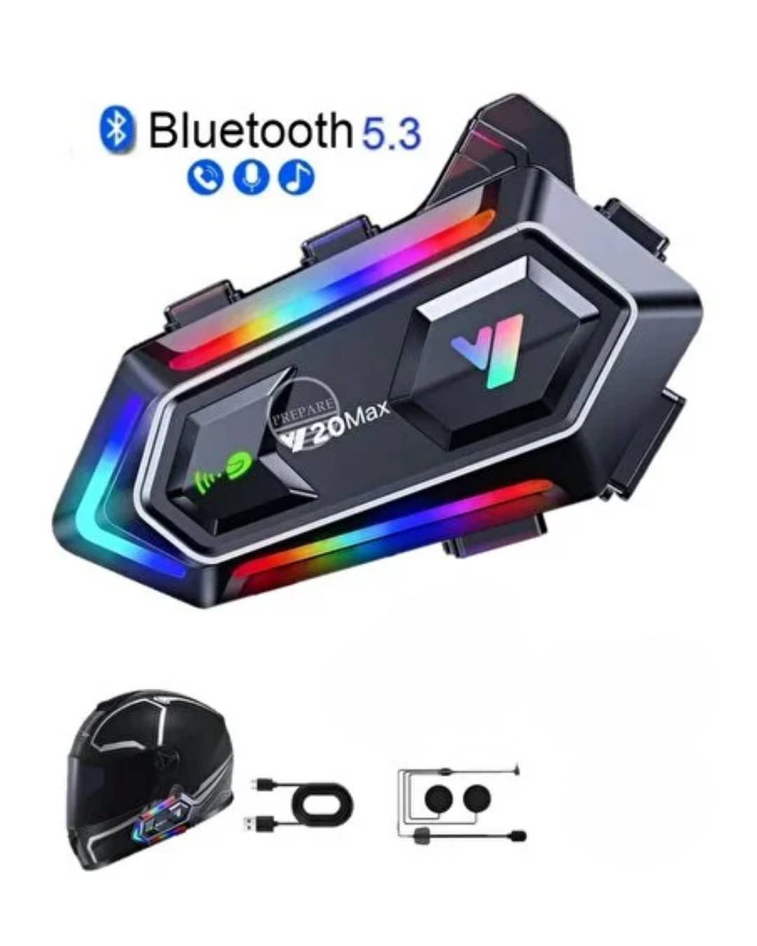 Bluetooth 5.3 Gürültü Engelleyici Kask İçi Intercom 25 Saat Kullanım
